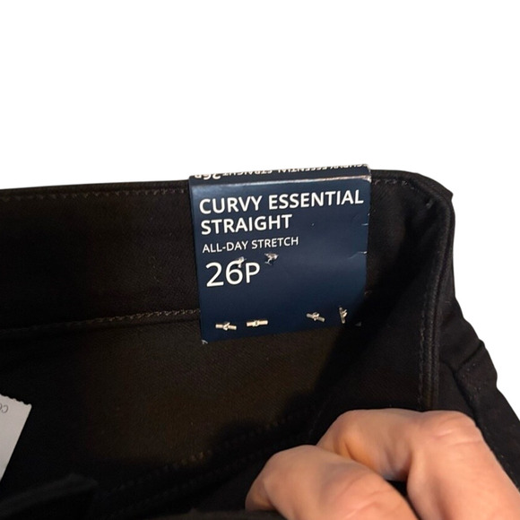 J.Crew Factory Black High Rise Curvy Straight Jeans 26P Petite Women NWT - Picture 7 of 9